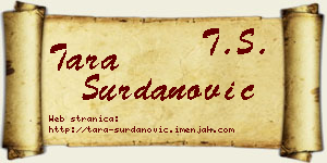 Tara Surdanović vizit kartica